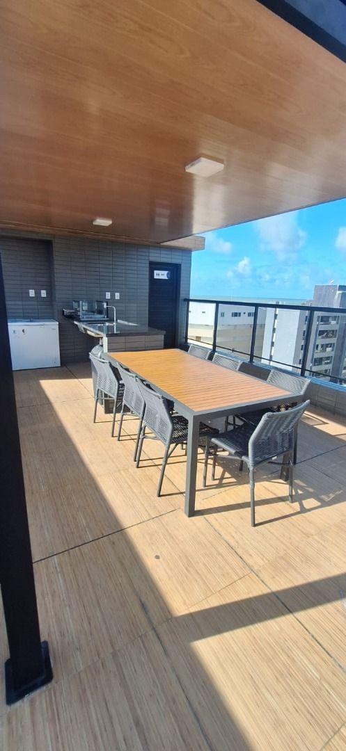 Flat de 22m² a 130m da Praia do Bessa com piscina, espaço gourmet e vaga rotativa